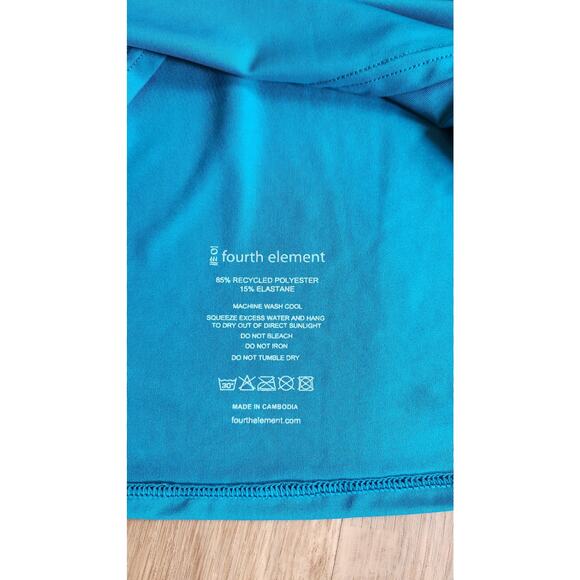 Fourth Element women hydroskin short sleeve shirt aqua blue sm upf 50 rash gaurd - Picture 7 of 7